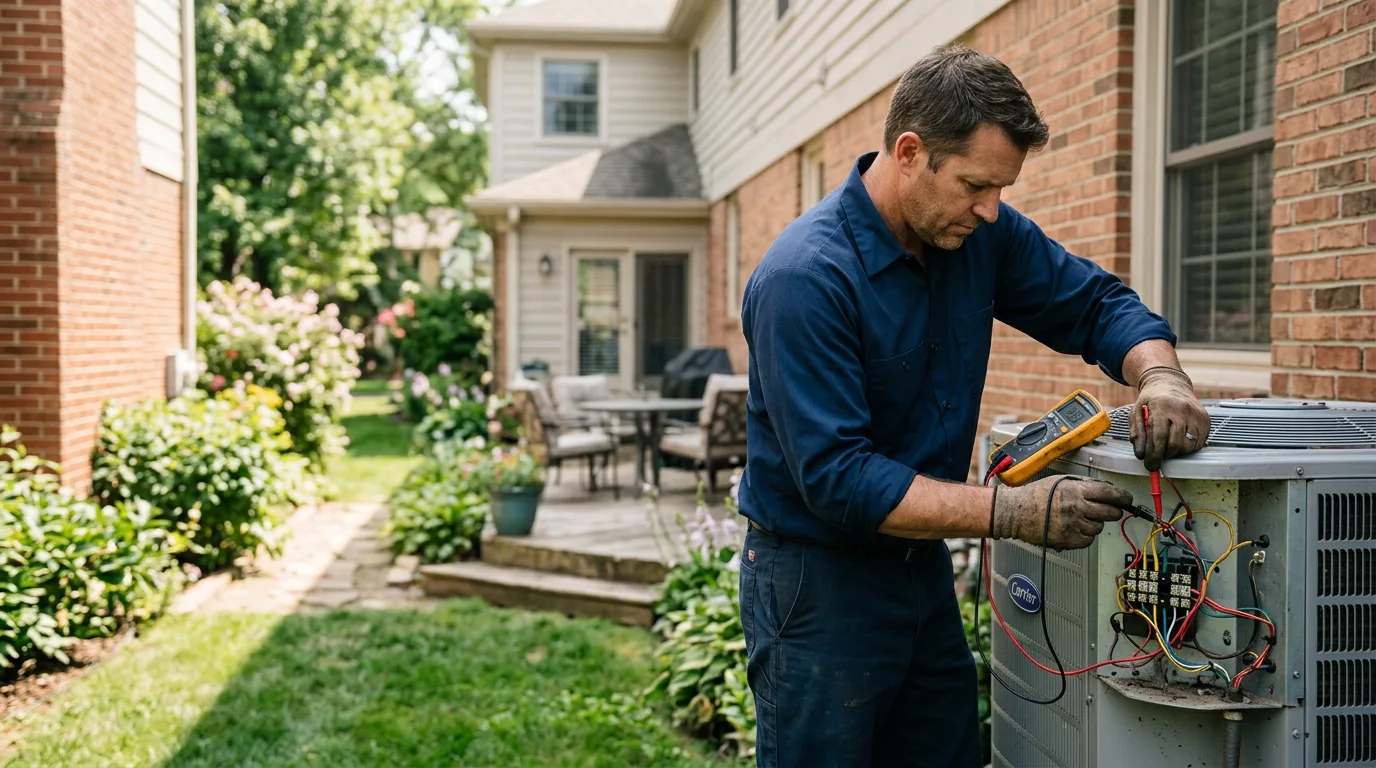 HVAC technician working near North Bloomfield, OH